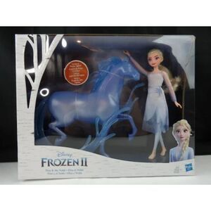 Disney Frozen 2 Elsa Fashion Doll and Nokk Figure Playset, Includes Outfit